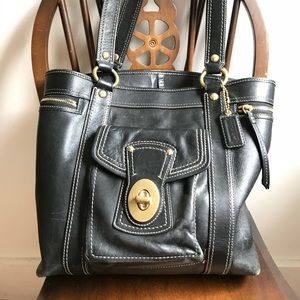 Black Leather COACH bag